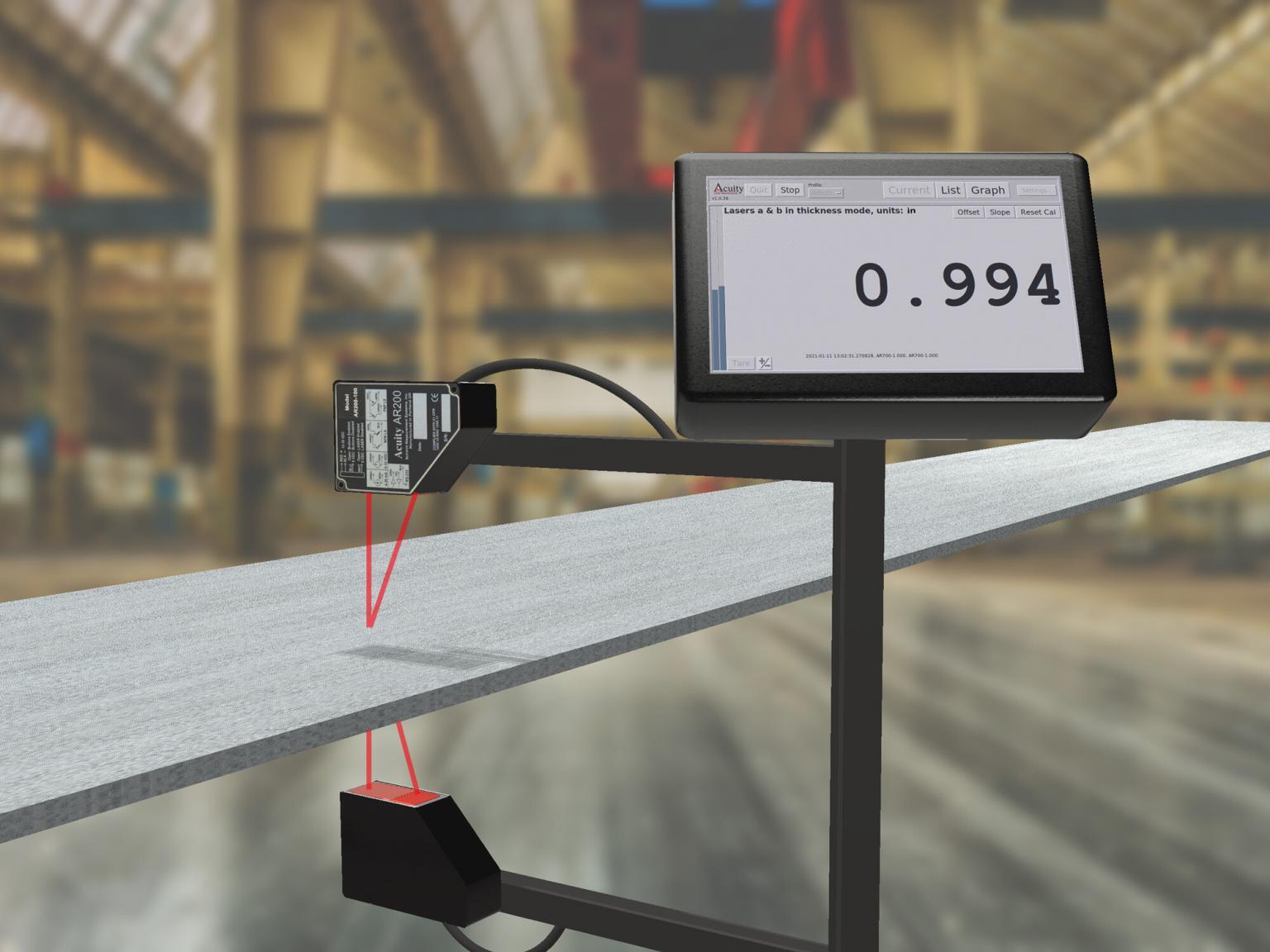 Thickness Measurement NonContact Sensors Acuity Laser