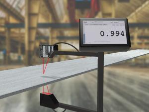 Laser sensor dual thickness measurement