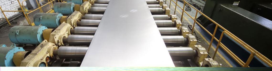 Aluminum dual thickness measurement on roller belt