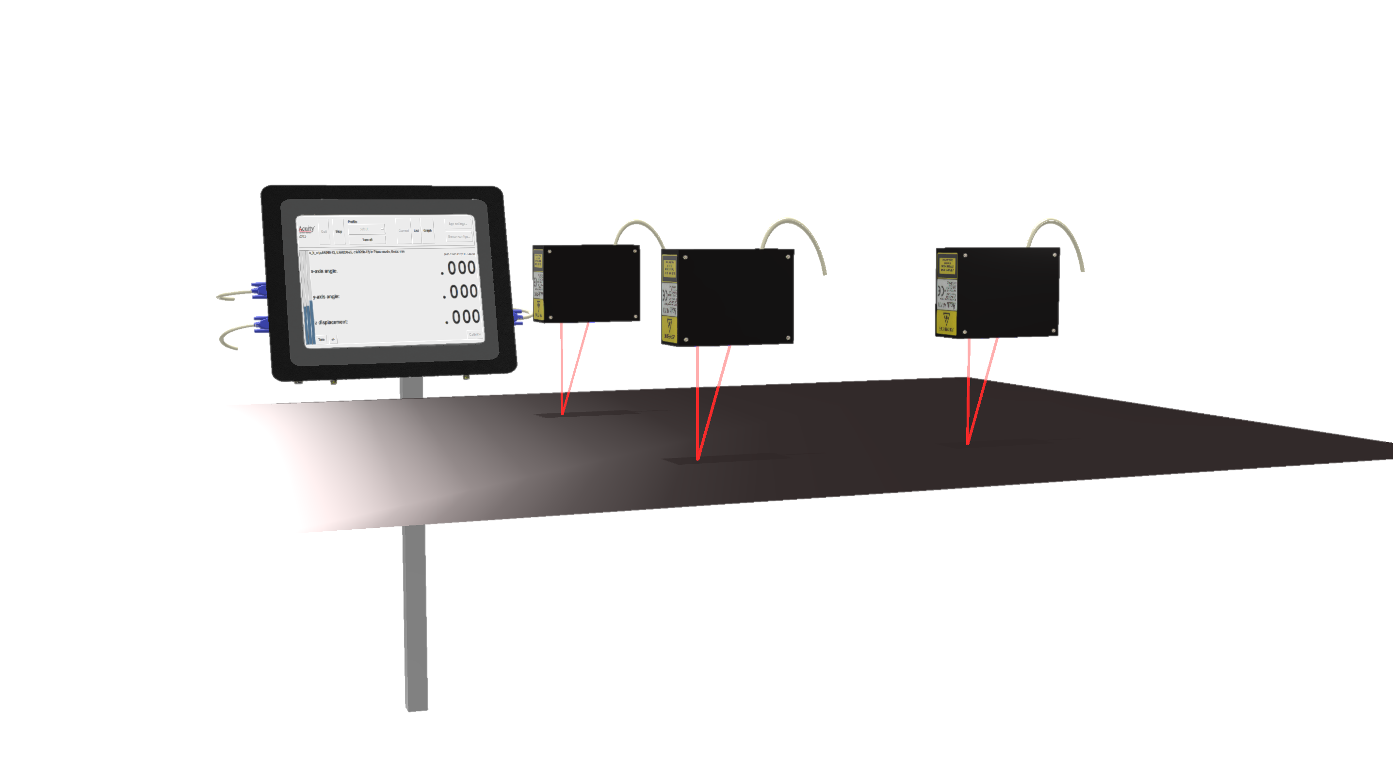 Plane analysis with laser sensors while object is flat