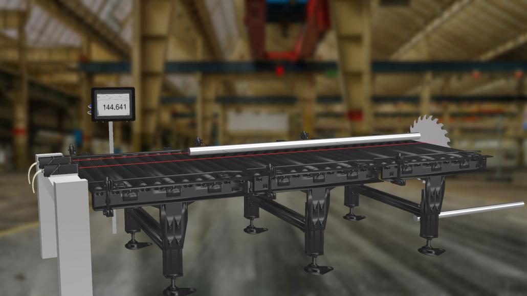 An example of our AS2100 performing cut-to-length measurement on a steel bar, image 04 of 04