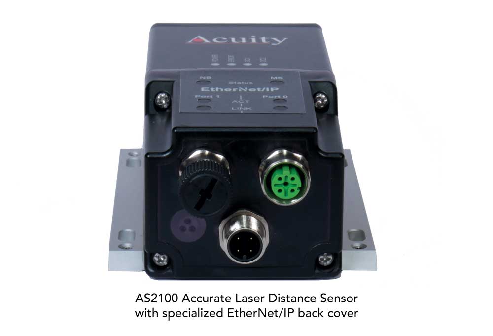 AS2100 Accurate Laser Distance Sensor with specialized EtherNet/IP back cover