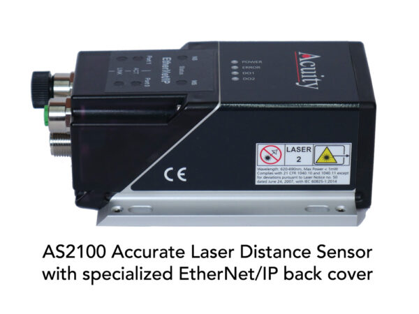 AS2100 Accurate Laser Distance Sensor with specialized EtherNet/IP back cover