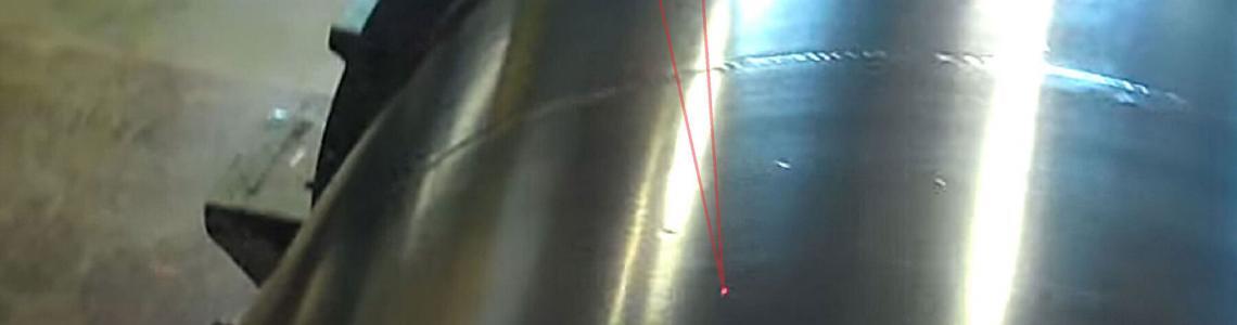 Rubber thickness measurement in action