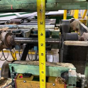 Laser sensor with air blower and ruler