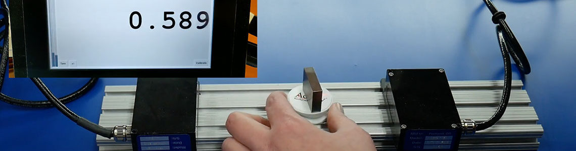 Simple Thickness Measurement Setup with Touch Panel Display and Two AR700s