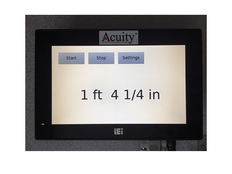 ACUITY AR1000 TOUCH PANEL DISPLAY IN FRACTIONS